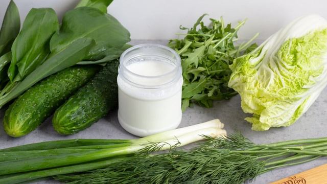 Зеленый салат без майонеза