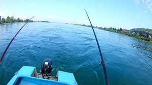 рыбалка с лодки на Ангаре