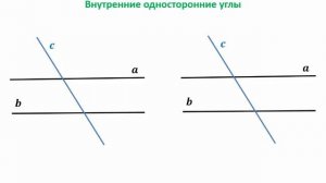 Углы при пересечении двух прямых третьей