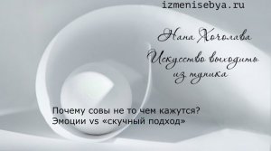 Почему совы не то чем кажутся? Эмоции vs «скучный подход»