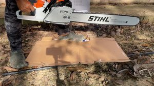 CHAINSAW STIHL MS 382 setup | first start and cut test