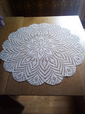 Салфетка " Павлинье перо " . Ряд с 1 - 15.