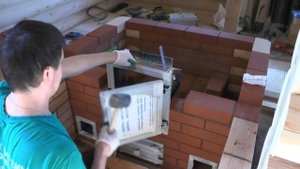 Установка топочной дверцы Везувий 220