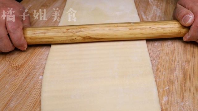 【橘子姐美食】丹麦手撕千层面包做法：配方和比例都超详细，奶香浓郁层次分明。