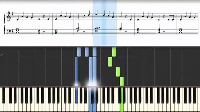 Как играть на пианино Джингл Белс - How To Play Jingle Bells