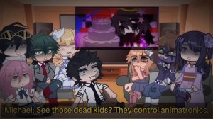 Fandoms React To Michael & Elizabeth Afton || past & future || gacha || mha || genshin || reaction