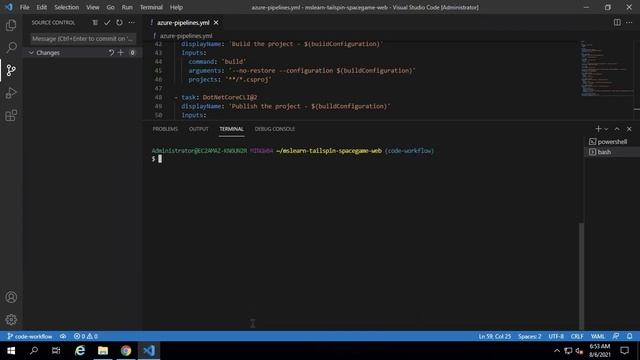 Implement a code workflow in your build pipeline by using Git and GitHub смотреть онлайн