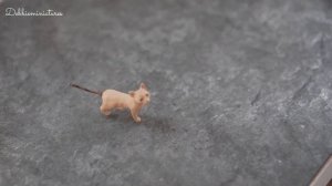 How to Make a Realistic Miniature Cat - 'Messi' | Polymer Clay | 1/12th Scale Dollhouse  | Art Vlog