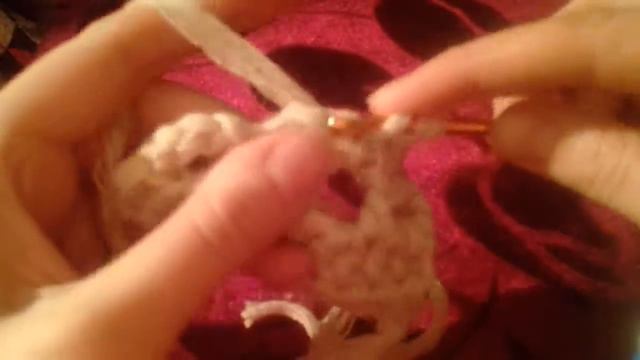 Узор Сеточка крючком столбиками с накидом. Grid the crochet.