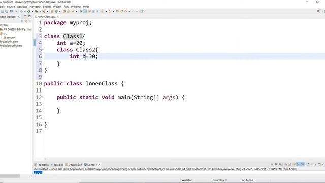 #91Java Inner Class | Java Nested Inner Class