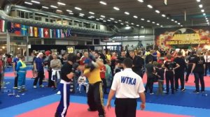 Финальный бой среди ветеранов.Чемпионат мира по кикбоксингу Италия 2016(Марина ди Карраре)