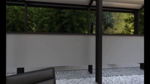 Современный стеклянный навес с солнцезащитой