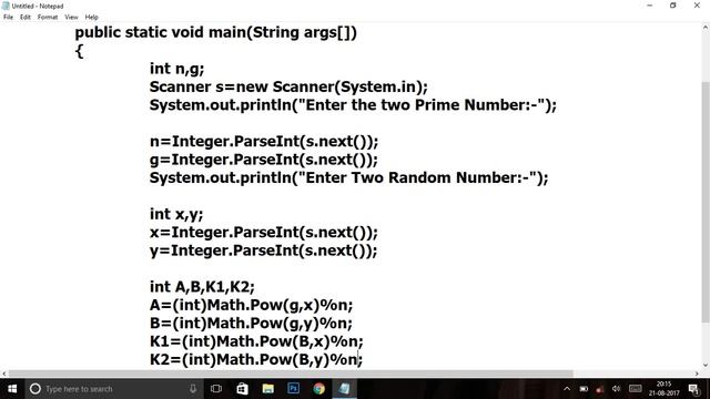 Network Security diffie hellman Encyption coding in java смотреть онлайн