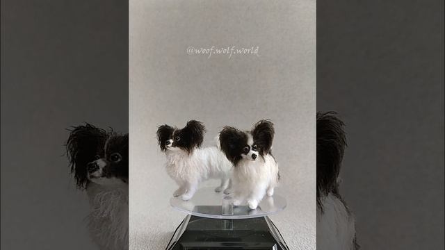 Собака Папильон. Реалистичная мини игрушка. Портрет питомца смотреть онлайн