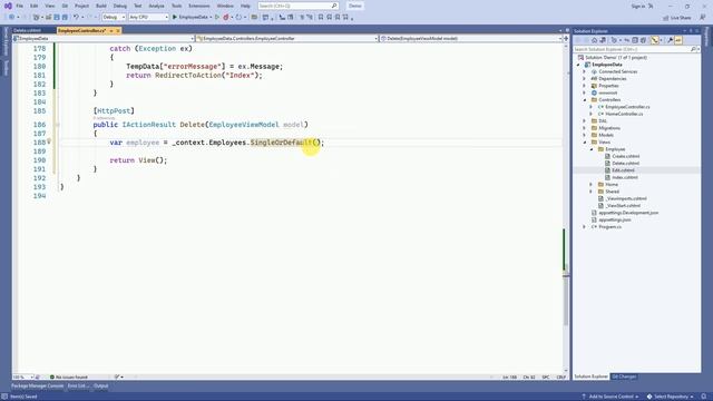 How to Delete Data from Database using Entity Framework Code First | VS 2022 | .Net Core MVC 6.0