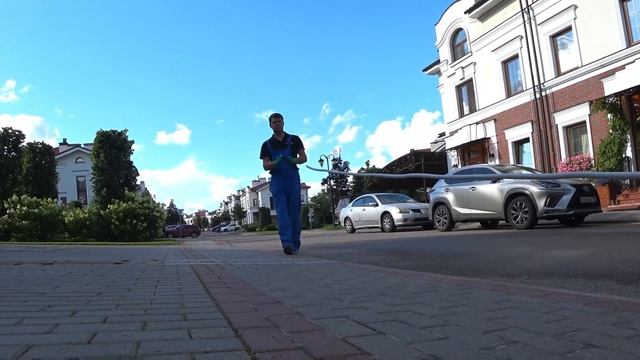 Затяжка кабеля в гофру прямо на объекте