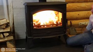 Печь камин Dovre 760 WD. Отопление в деревянном доме. Электрокотлу в помощь