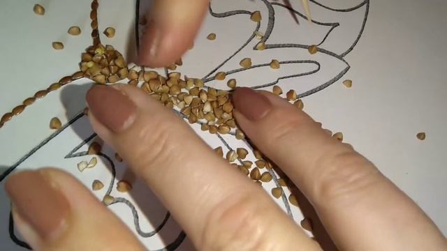 Аппликация из круп смотреть онлайн