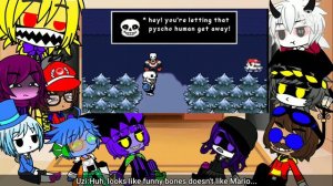 The Ethans + Fandoms React To:If Mario Was In Undertale By SMG4 (Gacha Club)