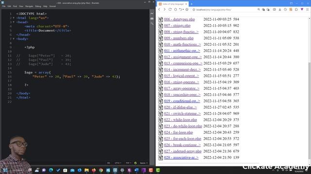 031 - PHP Associative Array | PHP Tutorial for Beginners Full Course