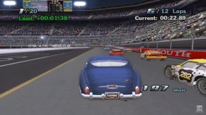 Cars The Game Gameplay With Lightning McQueen, Doc, Chick Hicks Piston Cup