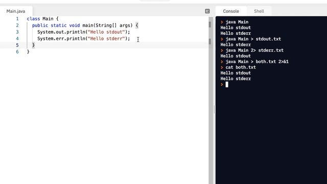 Java Programming Skills Using Replit: stdin, stdout, stderr