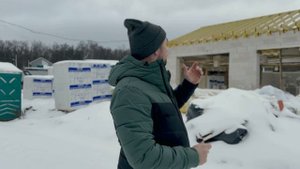 Монтаж двухскатной крыши на дом из газобетона!