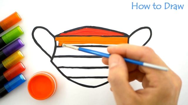 How to Draw Medical Face Mask I Drawings for beginners
