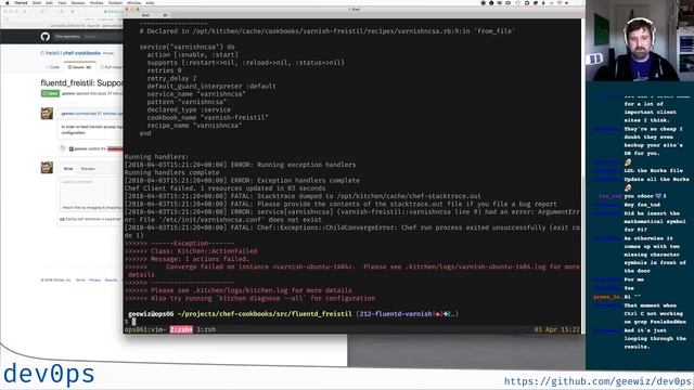 Live coding 2018-04-03: fluentd Chef cookbook смотреть онлайн