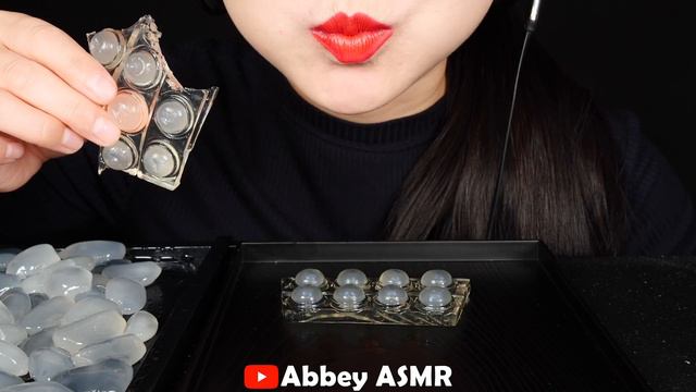 ASMR CLEAR FOODS 투명 디저트먹방, HONEY JELLY, EDIBLE PEBBLES, POP IT, DRINKING SOUNDS 새소리 병 EATING SOUNDS