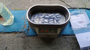 Мойка велоцепи в ультразвуке