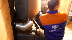 Монтаж банной печи-камина  СИЕСТА от  Теплодара