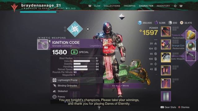 First try slideshot blinding ignition code