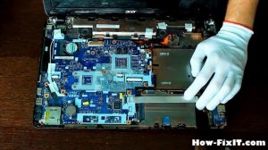 Disassembly and fan cleaning Acer Aspire E1-531, E1-571, E1-521