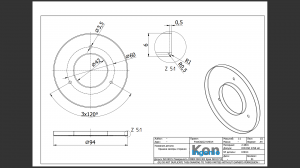 FreeCAD22 KA014 Крышка камеры сгорания Выдавливание Преобразовать в полое тело