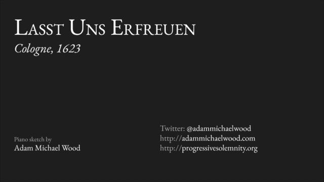Lasst Uns Erfeuen - All Creatures of Our God and King - Piano sketch смотреть онлайн