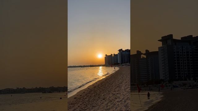 Закат на Пальме Джумейра #westbeach #dubai #thepalmjumeirah#2023