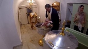 Крещение ребенка Артемия в СВЯТО-ТРОИЦКОМ МУЖСКОМ МОНАСТЫРЕ г.Тюмень