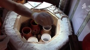 Глазурный обжиг. Загрузка изделий в печь