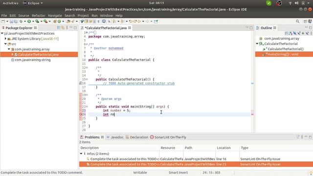 Create Java Project in Eclipse with Best Practices for Beginners | Factorial example