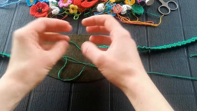 Венок на голову вязаный крючком смотреть онлайн