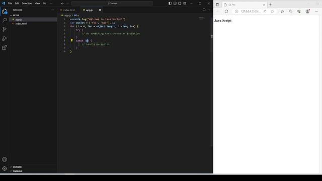 JavaScript | Top 10 Tips and Tricks | Tip 4: Avoid try-catch-finally inside a loop | Tamil