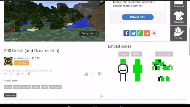 How do I get the dream skin for free in minecraft смотреть онлайн