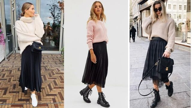 ЮБКА И СВИТЕР САМЫЕ ТРЕНДОВЫЕ ОБРАЗЫ? ИДЕИ НОВИКИ 2022-2023 смотреть онлайн