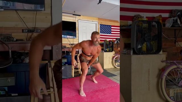 36KG Kettlebell Staggered Stance Clean and Snatch