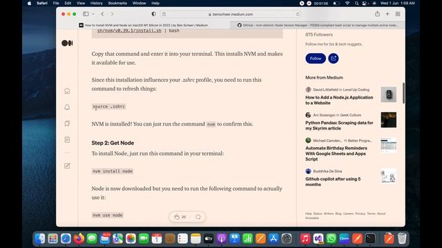 Install Node, NPM and NVM on Mac M1 using Terminal смотреть онлайн