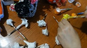 ЦВЕТЫ ИЗ ВАТЫ/FLOWERS/HANDMADE