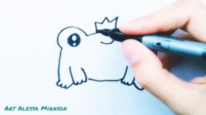 Как просто и быстро нарисовать Царевну Лягушку//Подпишись ?