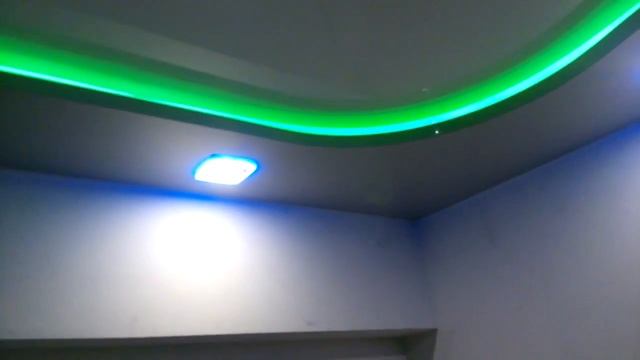 Потолок 2 уровня с нишей для подсветки смотреть онлайн