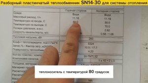 Разборный пластинчатый теплообменник SN14-30, 260 кВт для системы отопления здания  до 2600м2.